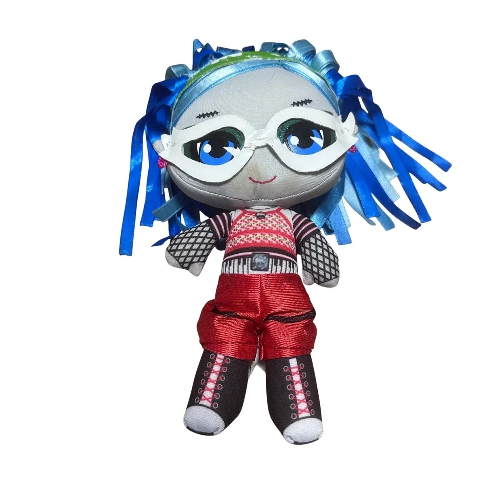 Monster High Ghoulia Yelps Plush Doll Just Play Mattel Blue Ribbon Hair Zombie